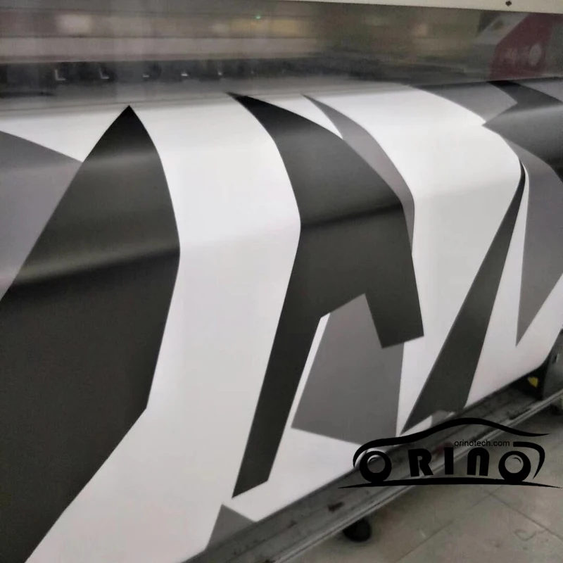 Black Grey White Vinyl Film Wrap-3