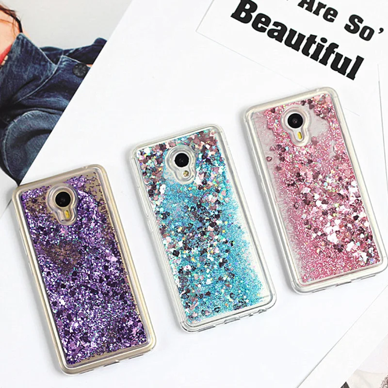 

Original Fashion Glitter Bling Cover For Meizu M5s Case Cover For Meizu M5 Note Case MX6 Pro 6 Dynamic Liquid Quicksand Cases