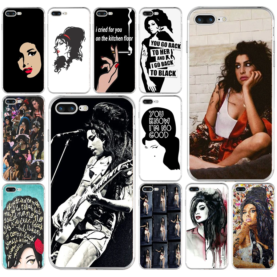 

219AQ amy winehouse 2 Soft TPU Silicone Cover Case For Apple iPhone 6 6s 7 8 plus Case