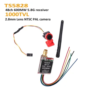 

FPV Mini Video Camera 1000TVL 1000 TVL Line 2.8mm lens / TS5828 Micro 5.8G 600mW 48CH Transmitter Camera base For RC FPV Drone