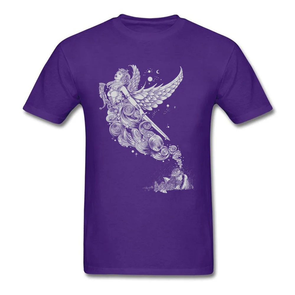The Night Before the Battle 100% Cotton Fabric Tops & Tees for Men Printed Tshirts Casual Brand O-Neck Tee Shirt Short Sleeve The Night Before the Battle purple