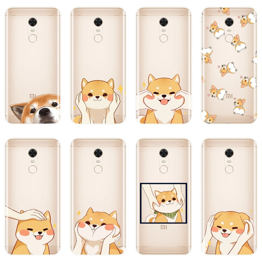 

Back Cover For Pocophone F1 Xiaomi Redmi Note 6 Pro 5A Prime 5 4 4X S2 6A 5 Plus 4A Soft Silicone Shiba Inu Dog Cute Phone Case