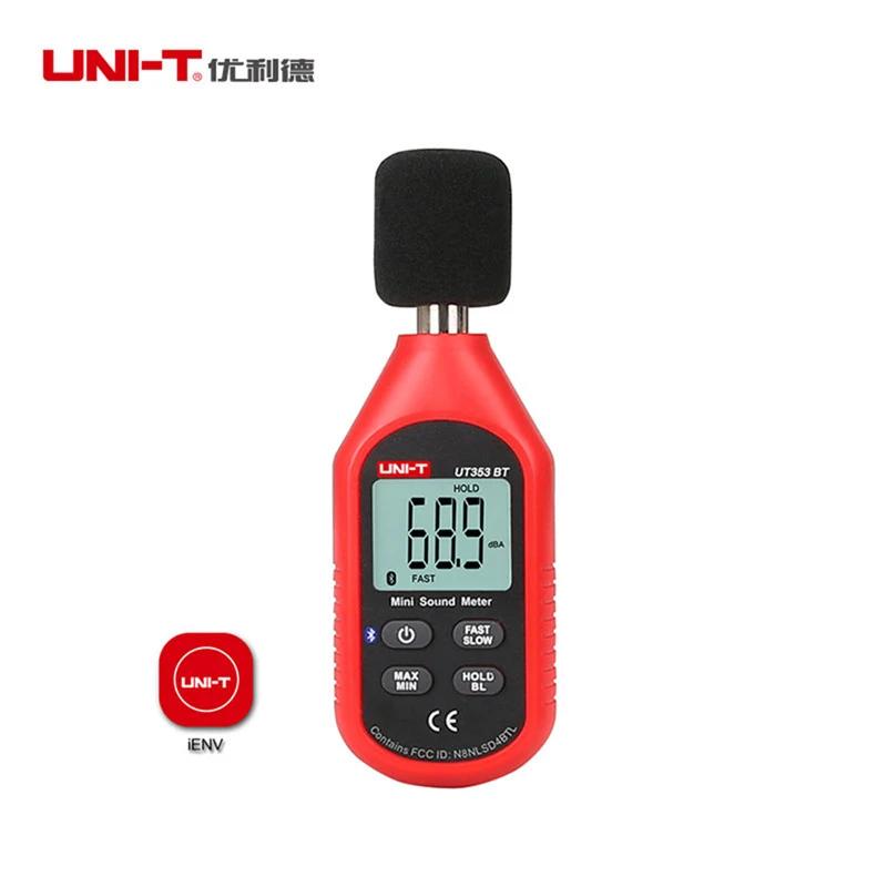 

UNI-T UT353BT Mini Sound Noise Level Meter Digital Bluetooth Noise Meter Tester 30-130dB Decibel Monitoring Indicator Testers