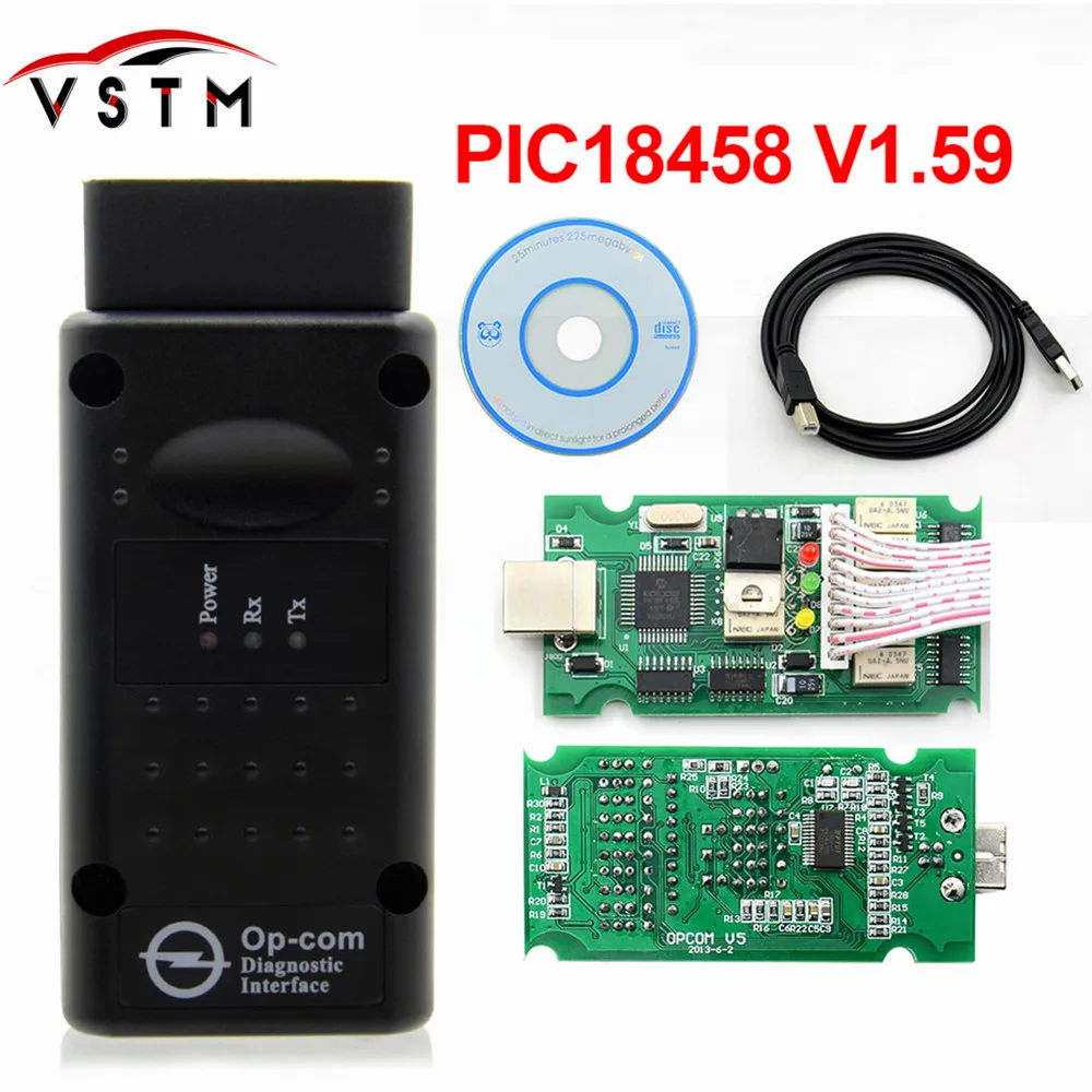 

Newest Quality A++ OBD2 Op-com V1.59 / Op Com / Opcom for Opel Scan Diagnostic tool V1.99 with PIC18F458 chip