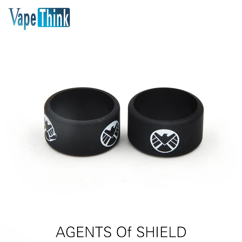 

5pcs/lot New Arrival SHIELD Eagle Soft Rubber Gel Silicone Vapeband Vape Band Ring for E Cigarette Black