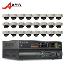 ANRAN 24CH HD NVR 24CH POE Switch Security CCTV System 9TB HDD Onvif 1080P HD 25fps 30IR Outdoor Vandalproof Dome POE IP Camera