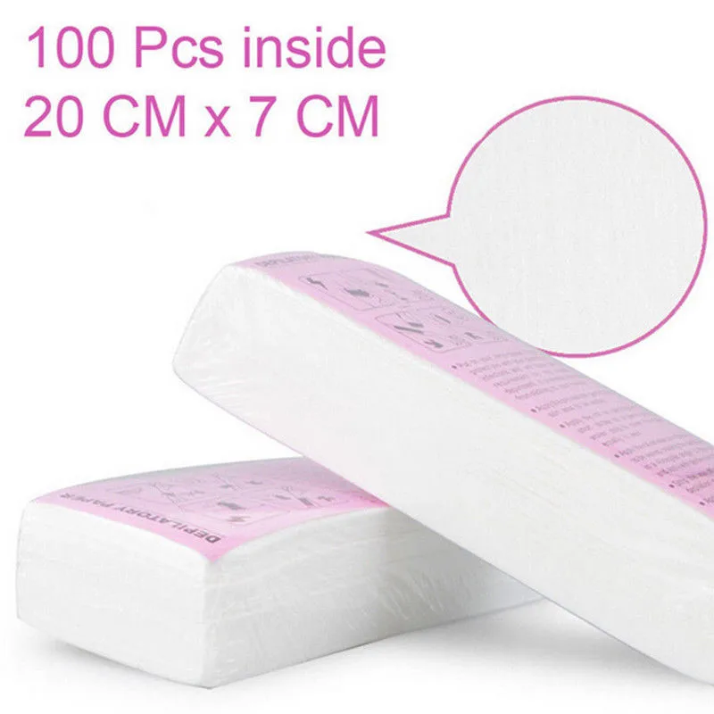 

New 100pcs Removal Nonwoven Body Cloth Hair Remove Wax Paper Rolls High Quality Hair Removal Epilator Wax Strip Paper Roll