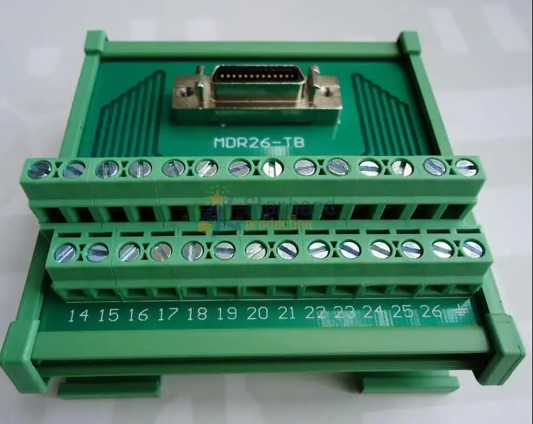 Universal SCSI 26 servo terminal block interface for Mitsubishi, Fuji