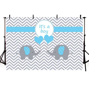 

MEHOFOTO Photography Backdrops Blue Little Boy Birthday Party Blue Elephant Background Newborn Photocall Photobooth Photophone
