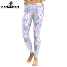 Nadanbao Новые поступления D. VA игра женские леггинсы милый кролик косплей цифровая печать тренировочные Леггинсы спортивные штаны