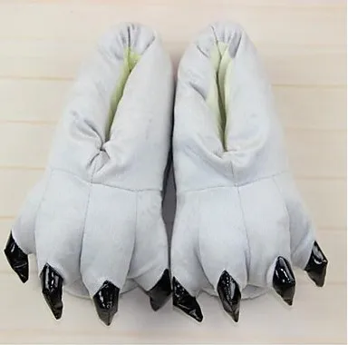 

Cute Totoro Gray Cotton Animal Slippers Paw (Kid:21cm,Femal:26cm,Male:31cm)