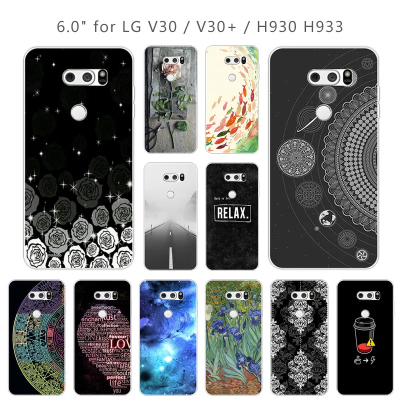 For LG V30 Back Cover 6.0 inch Luxury TPU Ultra Slim Soft Silicone