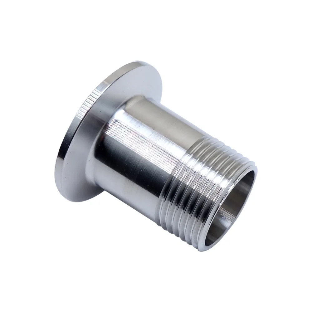 OD 50.5mm 1" DN25 Sanitary Male Threaded Ferrule Pipe Fitting to TRI CLAMP 
