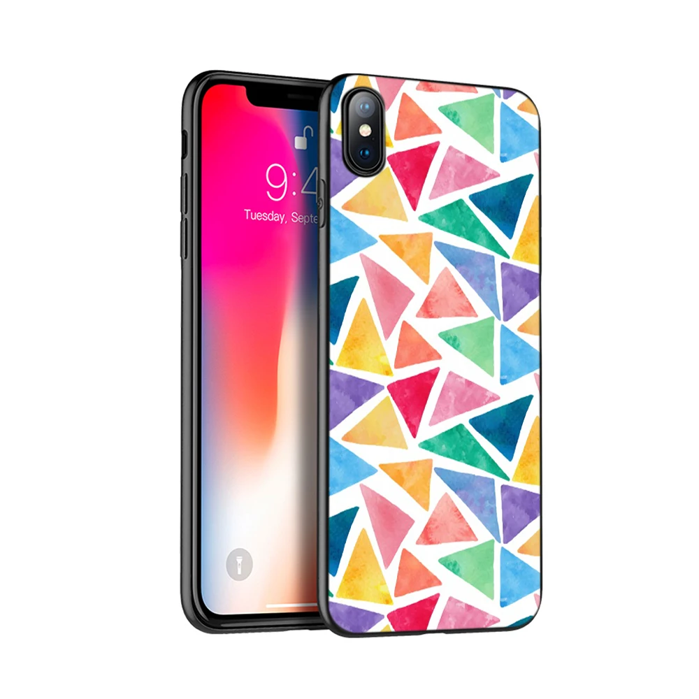 Черный чехол из ТПУ для iphone 5 5s SE 2020 6 6s 7 8 plus x 10 XR XS 11 pro MAX с мраморной линией и