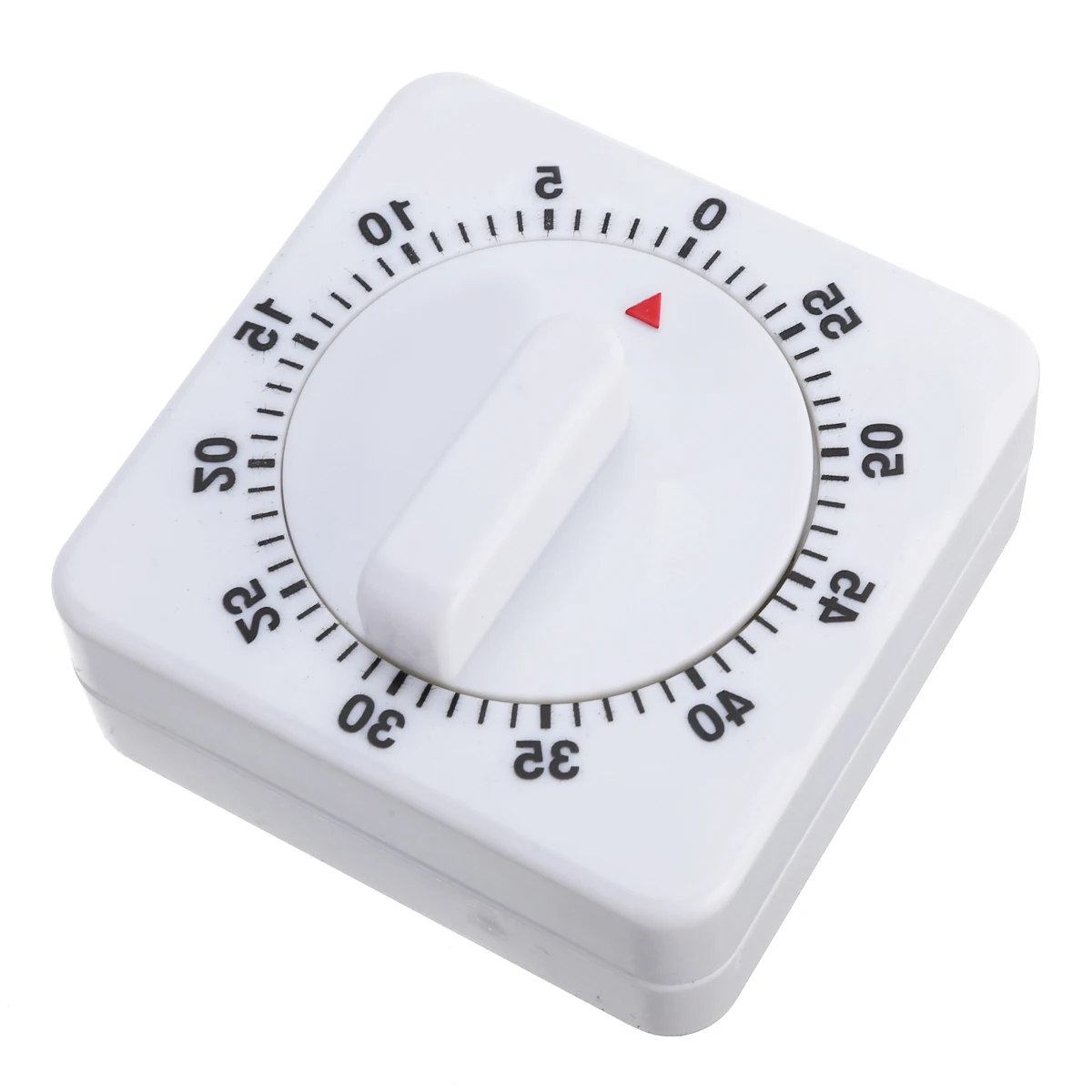 Portable 60 Minutes Kitchen Timer Game Count Down Counter Clock Alarm White Square Mechanical Kitchen Cooking Tool