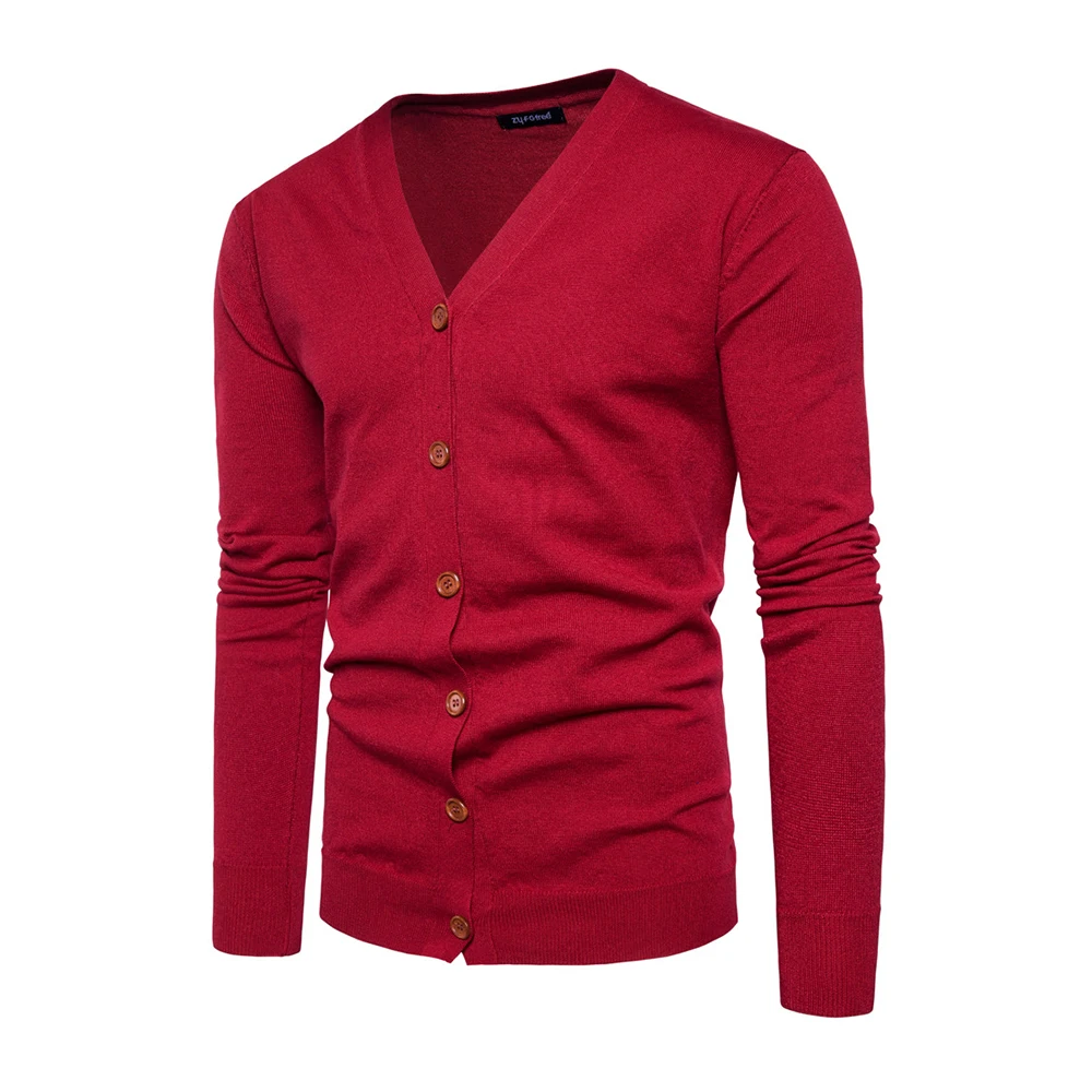 2019 Men Sweater Casual Button V-neck Sweaters Long Sleeve Cotton Knit Cardigan Slim Fit Pull Homme Multicolor 2019 Men Sweater Casual Button V-neck Sweaters Long Sleeve Cotton Knit Cardigan Slim Fit Pull Homme Multicolor