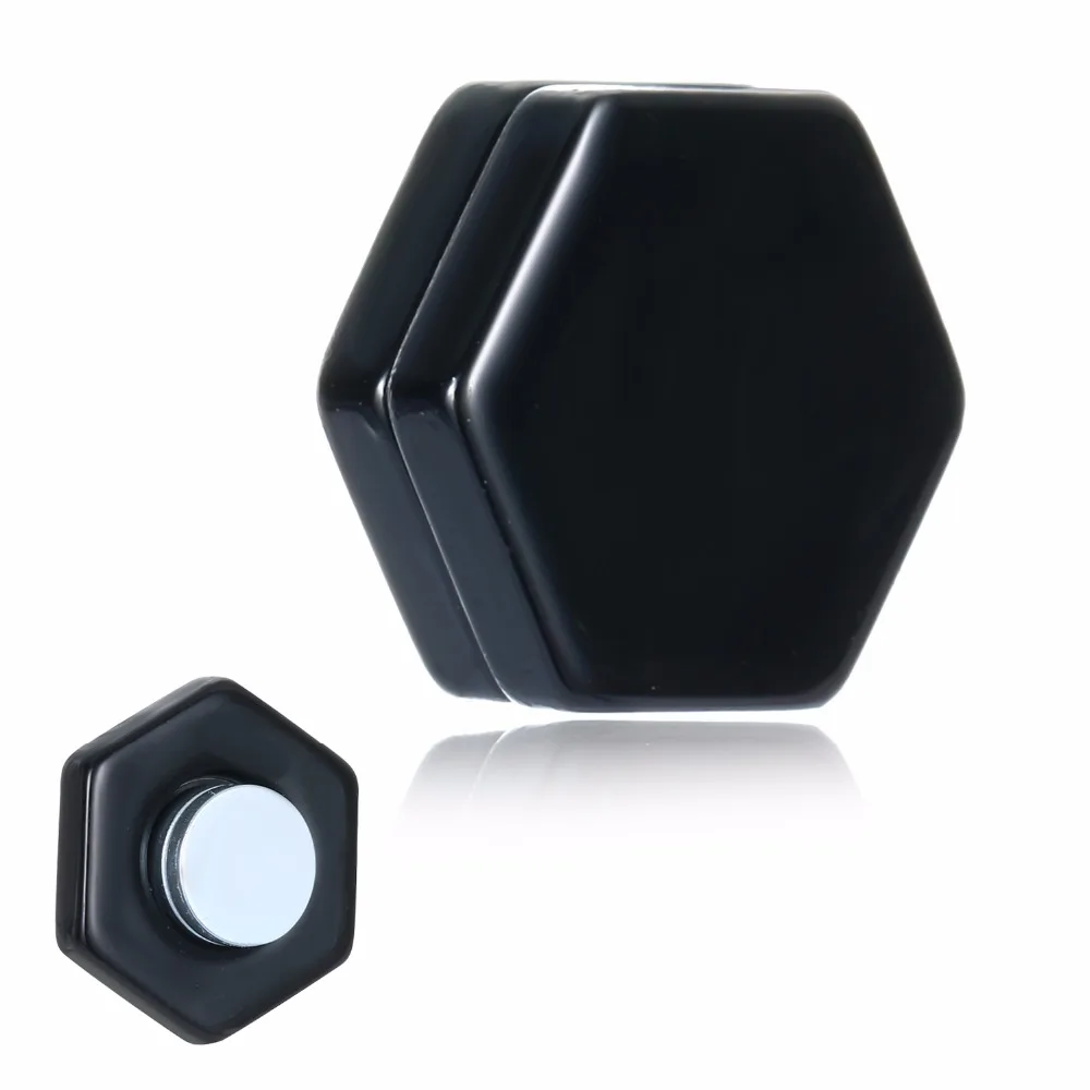 

1Pc Chic Round Square Hexagon Magnetic Stud Earring For Women Men No Piercing Black False Ear Studs Geometric Magnet Earring