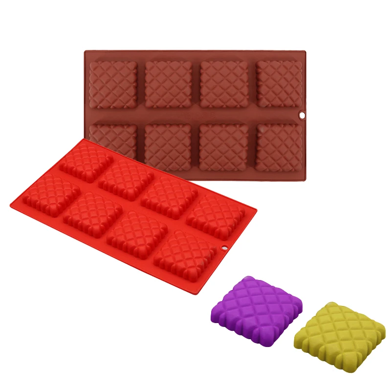 

Silicone Chocolate Biscuits Mould For Dessert Jelly Soap Mold DIY Diamond Lattice Fondant Cake Decoration Tools Kitchen Baking
