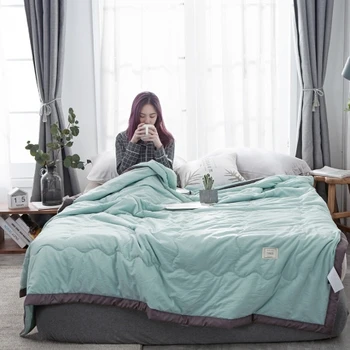 

1PCS Cotton bedspread/summer blanket Duvet Quilt/150x200cm and 200x230cm cotton bed cover50