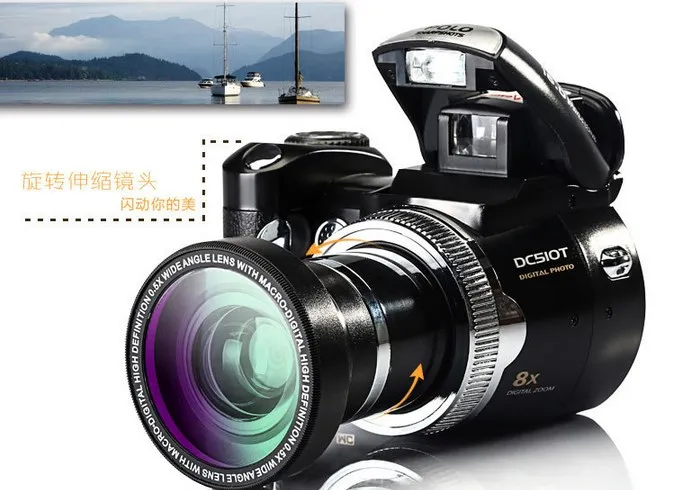 

PROTAX 16Mp Max Digital Camera DC510T SLR Camera Similar 5MP CMOS Sensor 8X Digital Zoom Nice Video Camera Li-Battery