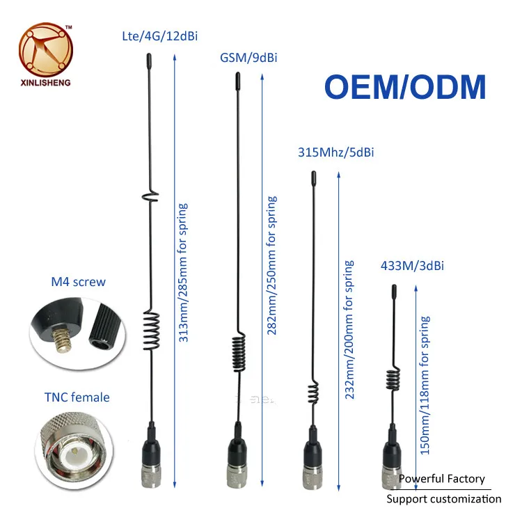 TNC женский GSM 3g 2,4 Ghz 315M 433M Omni Весна 12dBi Lte 4G антенна wifi 1 шт