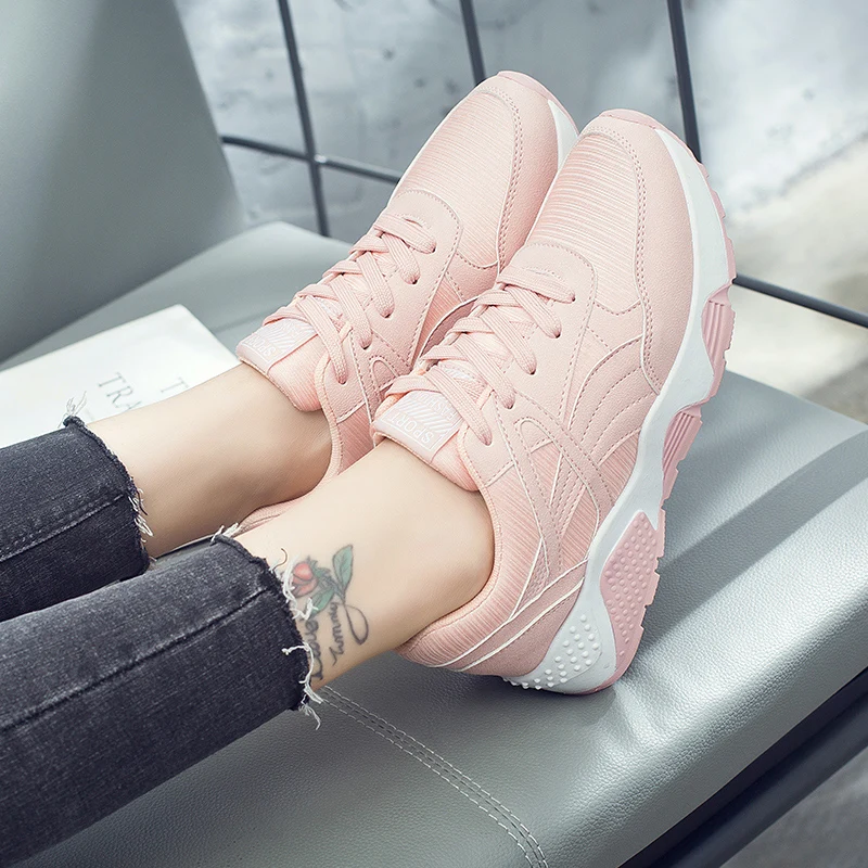 

STAN SHARK Spring New Pink Platform Sneakers Women Shoes 2019 Tenis Feminino Casual Female Shoes Woman Basket Femme 4 colour
