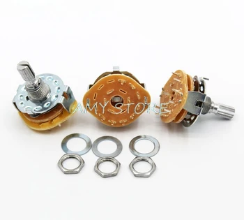 

RS25 6mm Knurl Shaft Panel Mount 1P11T 2P4T 2P5T 2P6T 3P3T 3P4T 4P3T Rotary Band Switch Selector