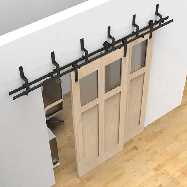 5/6/6.6/7.5/8FT Heavy Duty Straight Wheel Steel Sliding barn door