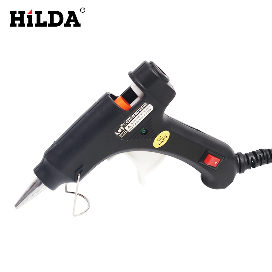 HILDA 20 Вт ЕС вилка AC мини клеевой пистолет, клей промышленный горячий пистолет для плавки термоэлектрический тепловой температуры инструменты для работы по дереву