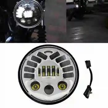 

7Inch LED Round Adaptive Motorcycle Headlight with Hi/Lo Beam Projector Motor 7" Round Headlamp for Harley Motor 7" Housing