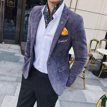 Осенне-зимняя обувь новая волна, мужская обувь, Корейская версия обуви самосовершенствования повседневный комплект Мужская куртка в британском стиле вельвет маленький костюм