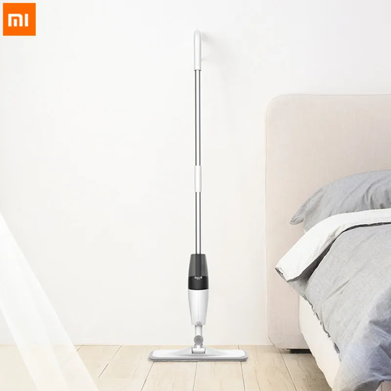 

Original Xiaomi Deerma Water Spraying Sweeper Mijia Floor Cleaner Carbon Fiber Dust Mops 360 Rotating Rod 350ml Tank Waxing Mop