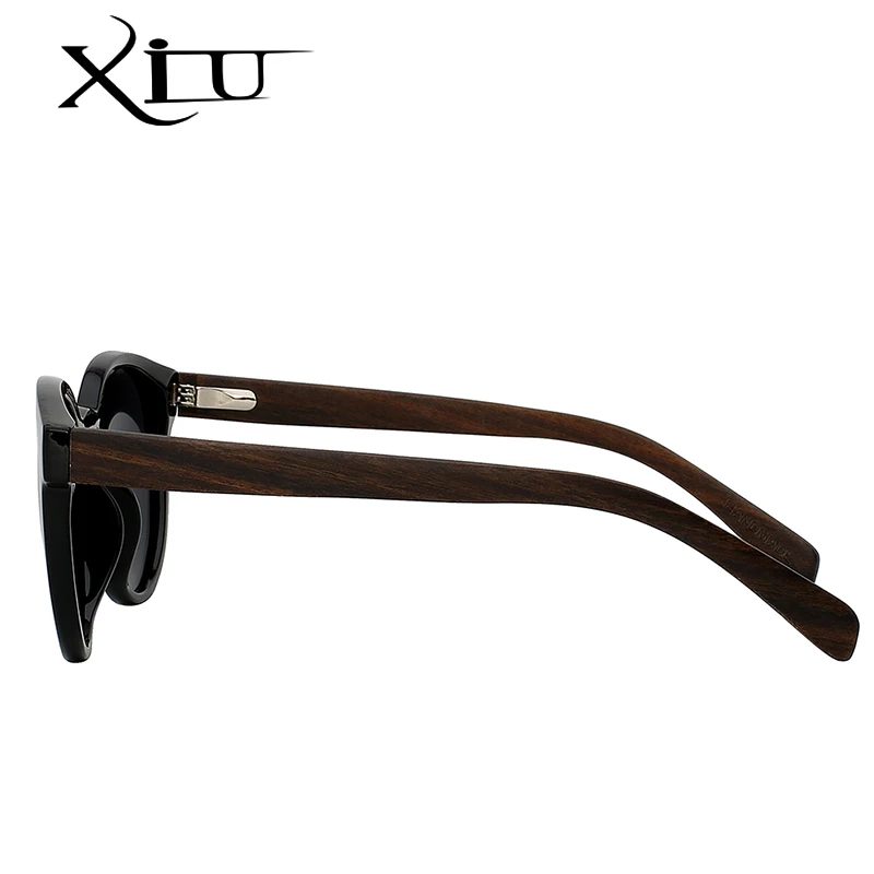 XIU поляризационный очки в деревянной оправе Для мужчин Для женщин круглый Замочная скважина дерево солнцезащитных очков, модные очки Для женщин ручной работы Одежда высшего качества UV400