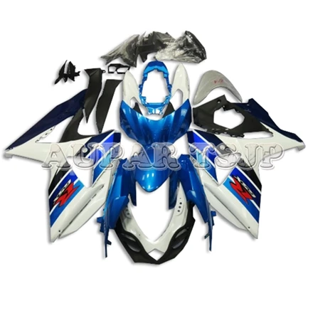 Синие белые чехлы для Suzuki GSXR1000 09 10 11 12 13 14 15 16 кузов скутер Cowlings панели ABS пластик впрыска тела работы - Цвет: As Picture Shown