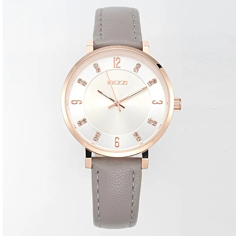 Фото Горячая продажа Kezzi luxury Brand мода кожа кварцевые часы Мода Повседневная заводские