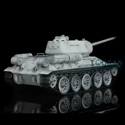 Henglong 1/16 снег 6,0 пластик T34-85 rc Танк 3909 360 револьверная сталь коробка передач TH12921