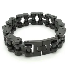 14 мм мужской черный Байкерский браслет цепочка для мужчин Винтажные Ювелирные изделия браслет 316L из нержавеющей стали подарок