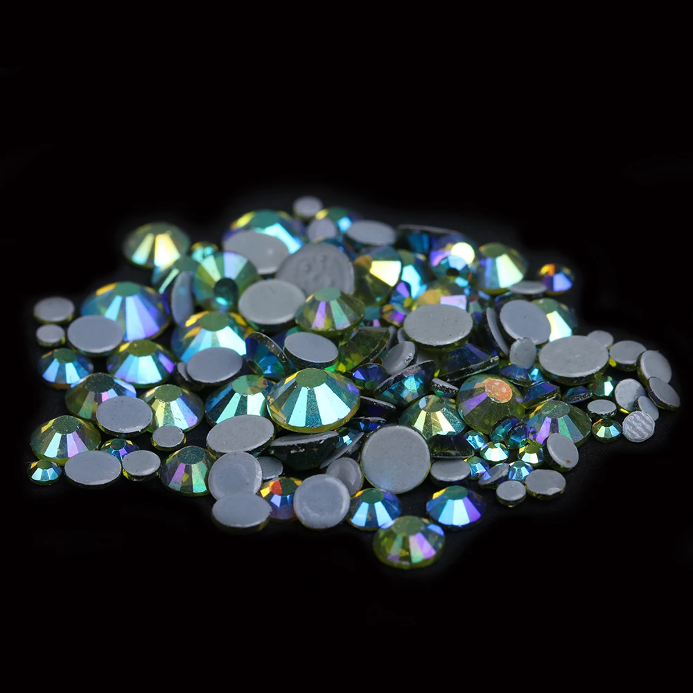 Hotfix Strass Flatback Rhinestones Round Glass Iron On Rhinestones For