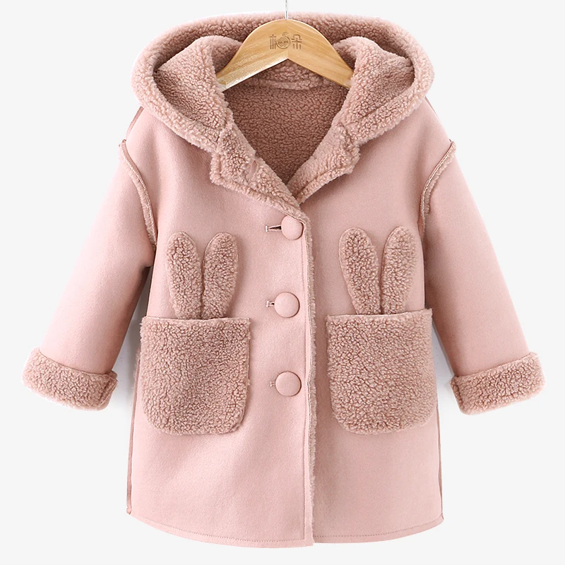 Импортные товары, верхняя одежда из замши для девочек, осенне-зимняя детская длинная куртка с капюшоном, пальто, детское утепленное пальто с мехом, одежда, B197