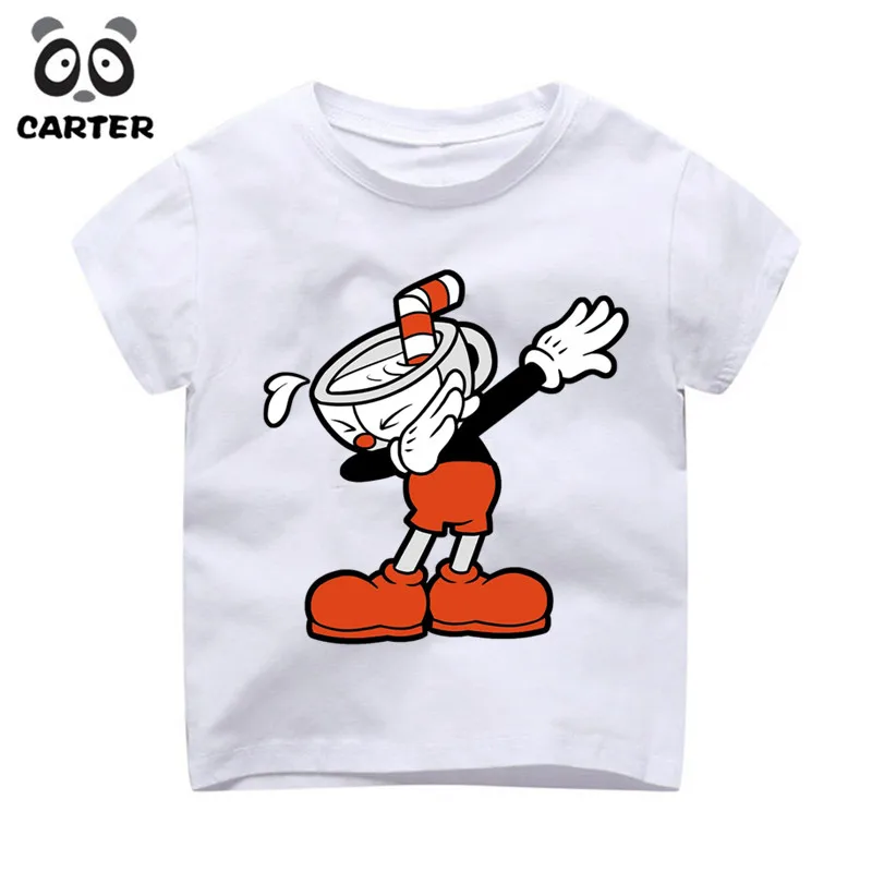 

Funny Dabbing Cuphead Game Cartoon Design T-shirts For Boy and Girl,Kid Summer Manga Kawaii Tops Tee Baby Clothes