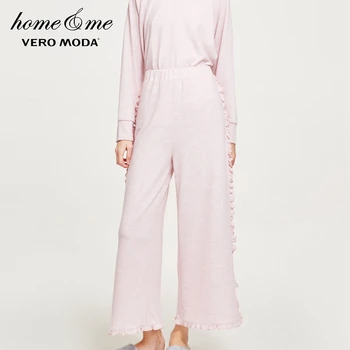 

Vero Moda Women's Ruffled Slits Wide-leg Knitted Leisure Pants | 3181R2504