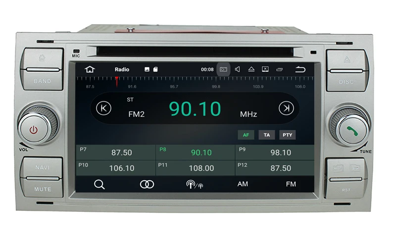 Excellent HIFIF 1024*600 2 Din Android 7.1 Quad Core Car DVD Player GPS Navigation WIFI for FORD S-Max Kuga Fusion Transit Fiesta Focus II 11