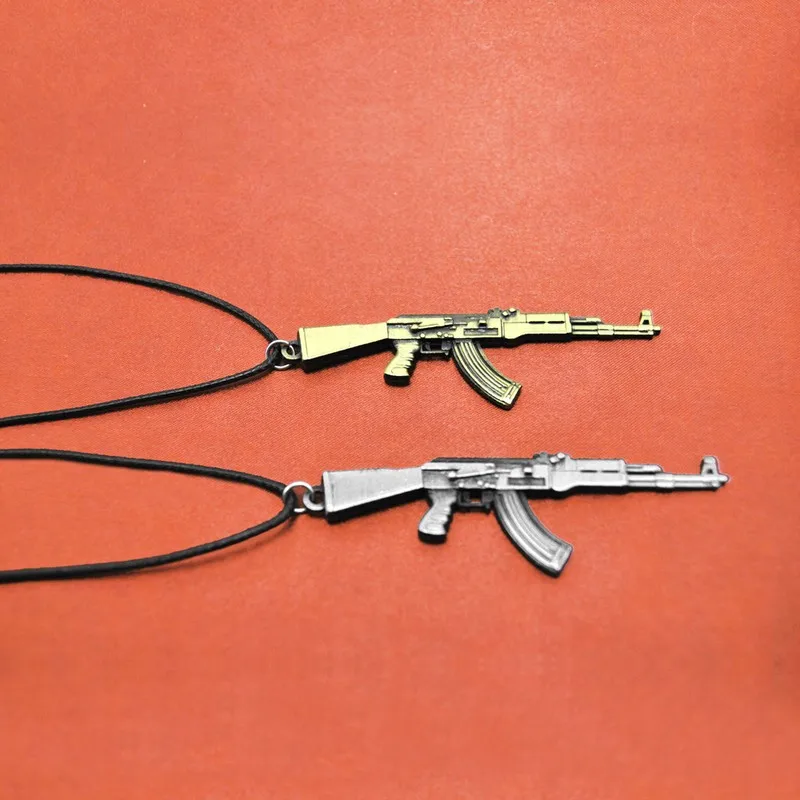 Оригинальная Новинка мужское ожерелье с подвеской в виде пистолета Counter Strike AK47