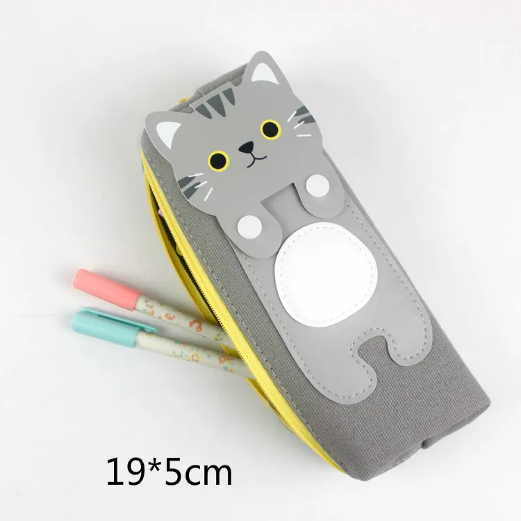

Newest Kawaii Cat Canvas Pencil Case Stationery Storage Bag Escalar Papelaria Escolar Korean School Supplies