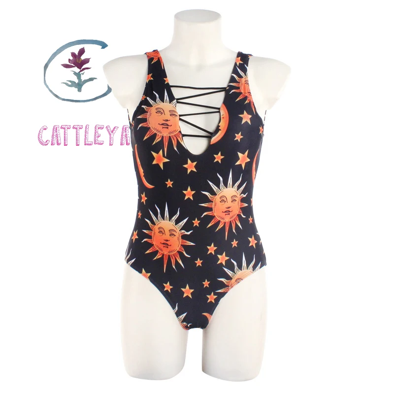 

CATTLEYA Bathing suit Women One Piece Swimsuits Hot Sale Print Monokini Floral Swimsuit Strapless CQ 17016