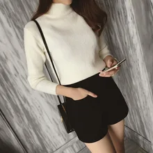 2016 autumn and winter new Korean Slim high-necked knitted base sweater women’s primer shirt sweater