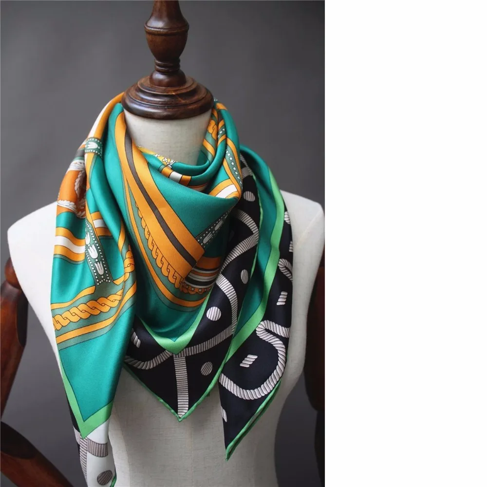Silk scarves for women in green Silk scarves for women in green
