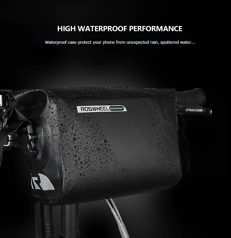 Excellent Roswheel Dry Series Full Waterproof Bike Bicycle Cycling Saddle Pannier Rear Seat Handlebar Bag Trunk Phone Case Holder 2