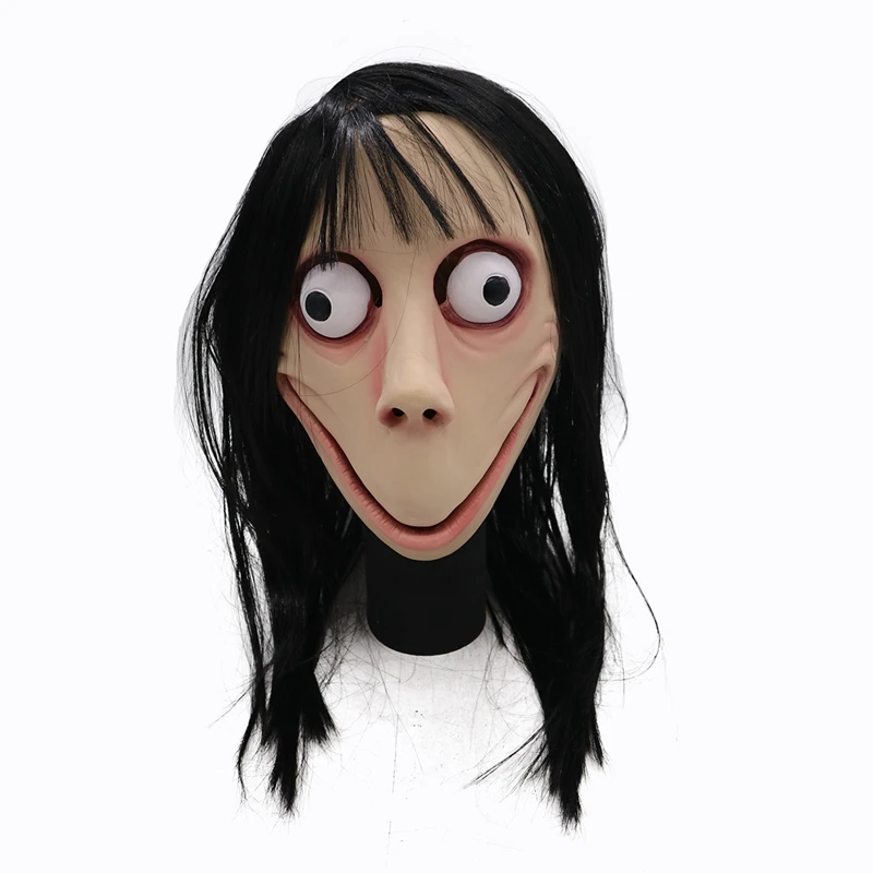 

Momo Mask Security Hacking Challenge Whale Game Mask Minecraft Terrorizer bird beak Latex Masks Halloween Scary Full Face Mask