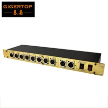 Guangzhou TIPTOP 8 Way DMX умный DMX сплиттер с золотым рисунком Железный DMX IN/OUT разъем RS-485 Мини светодиодный регулятор сценического освещения